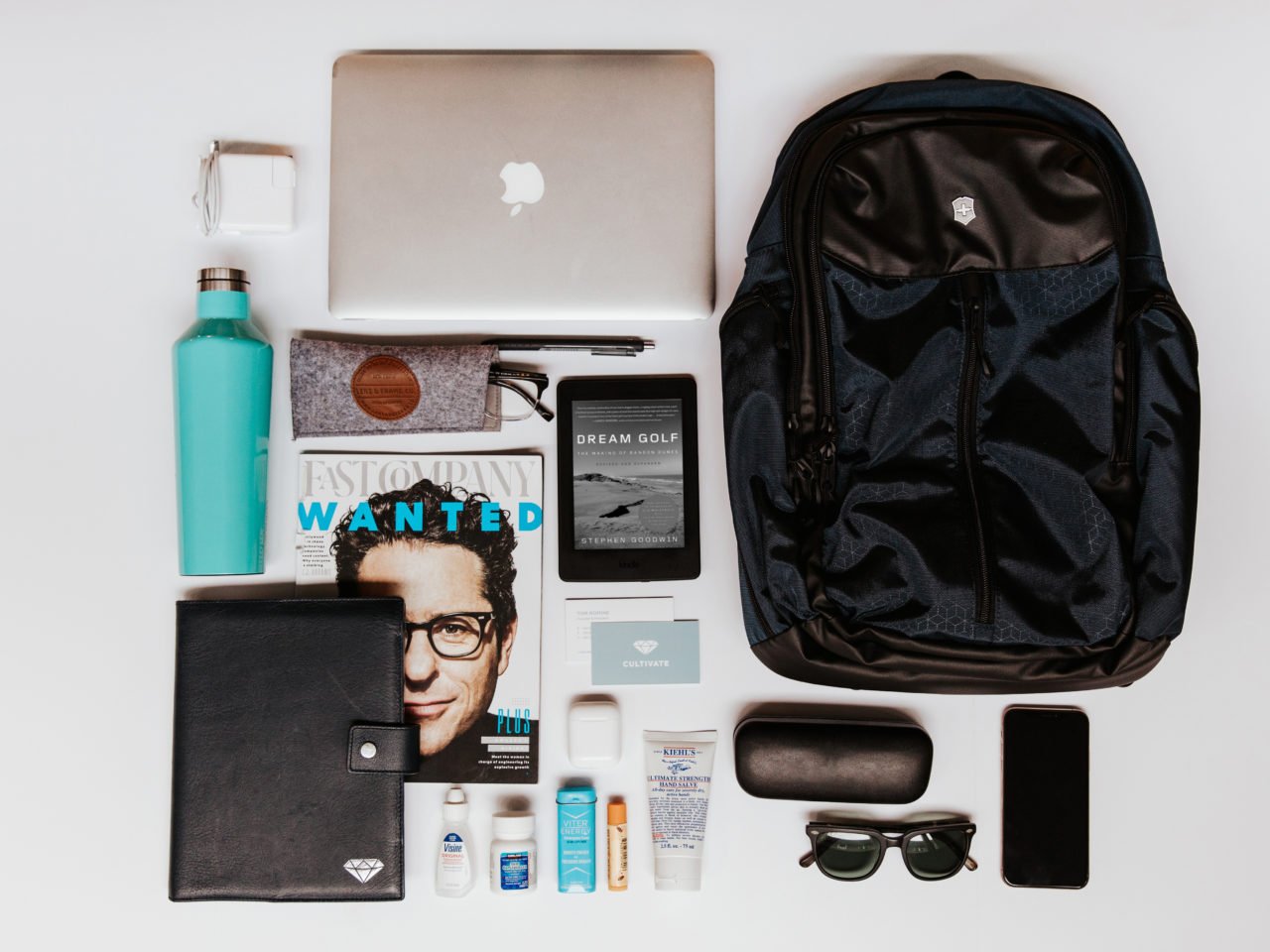 Inside President and Founder, Tom Romine's travel bag • Cultivate